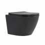 Унітаз підвісний Qtap Robin Ultra Quiet 520×365×340 мм, Anthracite, з сидінням Slim Duroplast / Soft-close / Quick Release QTROB26AN48995 SD00055119