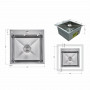 Мийка для кухні інтегрована Lidz Handmade H4545H Decor Honeycomb 2,5/0,5 мм LDH4545HDEC49437 SD00055561