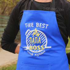 Фартух з вашим принтом the best ПАПА boss цієї кухні