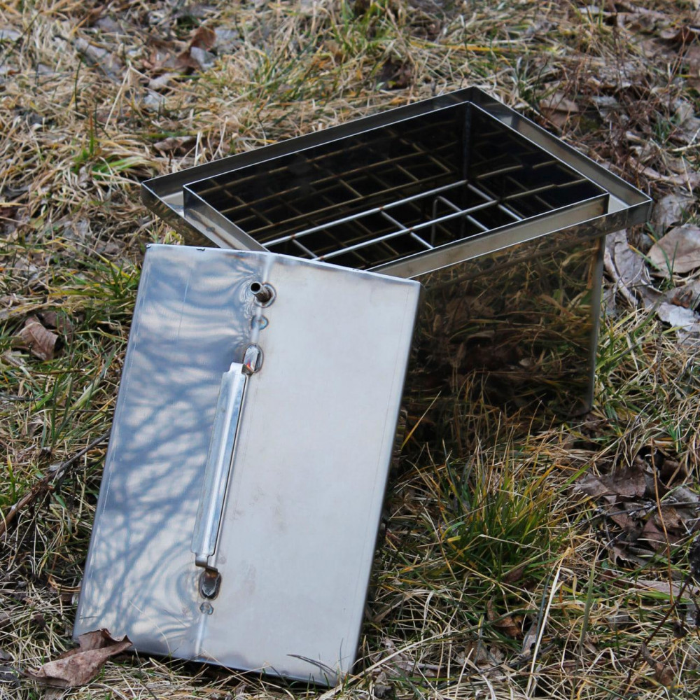 Коптильня гарячого копчення з неіржавкої сталі 255х350х270 1.5 мм 2425824772