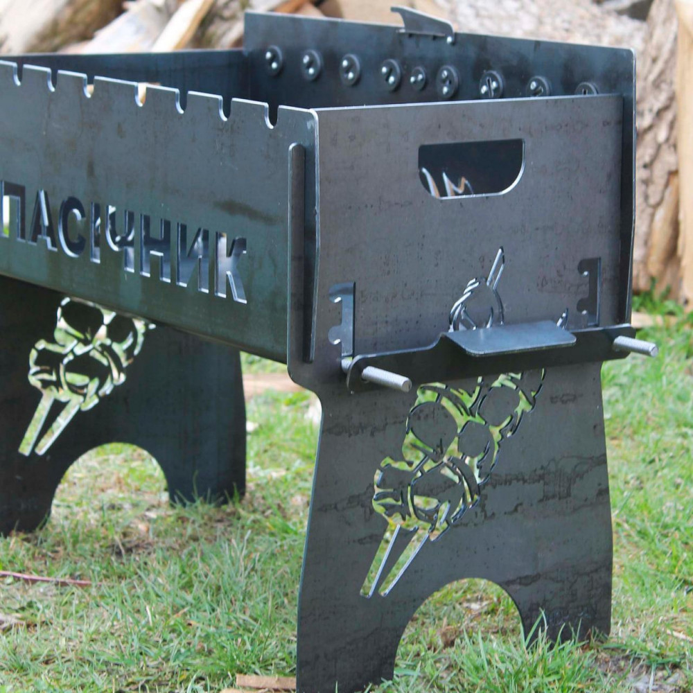 Мангал автоматический на 8 шампуров с регулировкой высоты дна относительно шампуров 2425825659