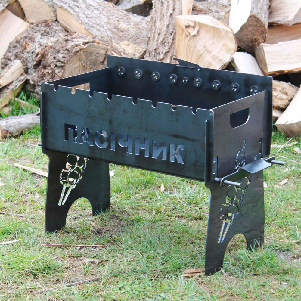 Мангал автоматический на 8 шампуров с регулировкой высоты дна относительно шампуров 2425825659