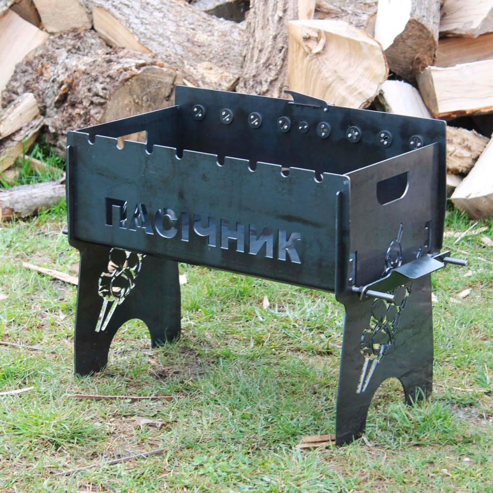 Мангал автоматический на 8 шампуров с регулировкой высоты дна относительно шампуров 2425825659