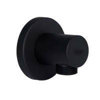 Акційний набір Qtap 1+1=3: Підключення для шлангу Spojeni Matt Black, округле QTCRBB030