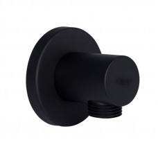 Акційний набір Qtap 1+1=3: Підключення для шлангу Spojeni Matt Black, округле QTCRBB030