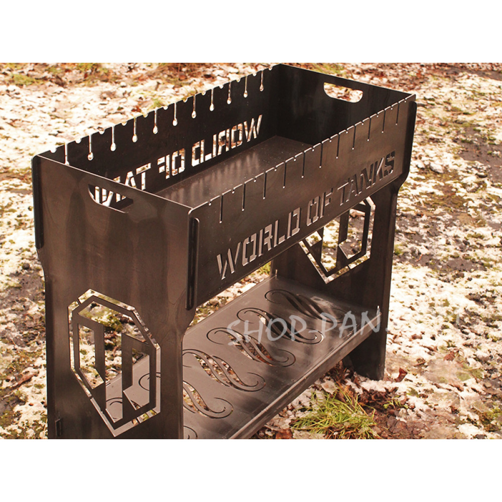 Мангал на 8 шт розбірний високий з індивідуальним гравіюванням - на подарунок SP00240