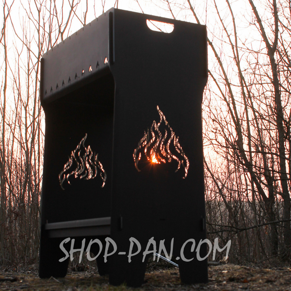 Мангал на 8 шт розбірний високий з індивідуальним гравіюванням - на подарунок SP00240