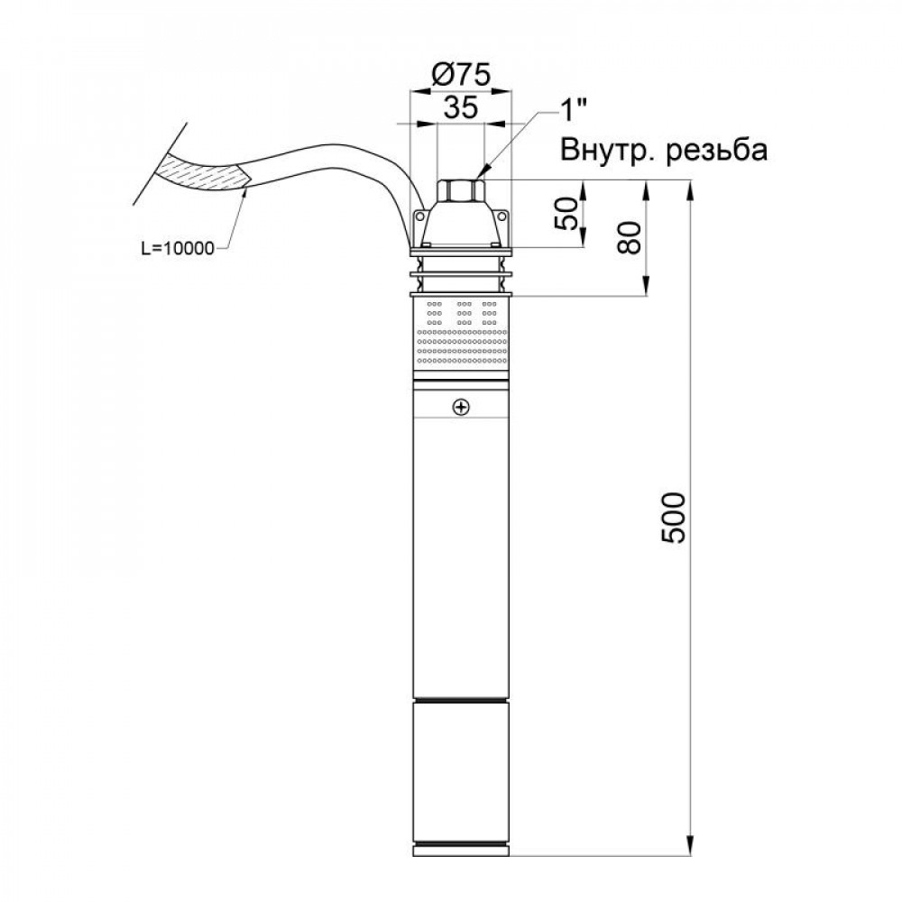 Насос заглибний вихровий Thermo Alliance 3SKM-75 0,55 кВт SD00046793