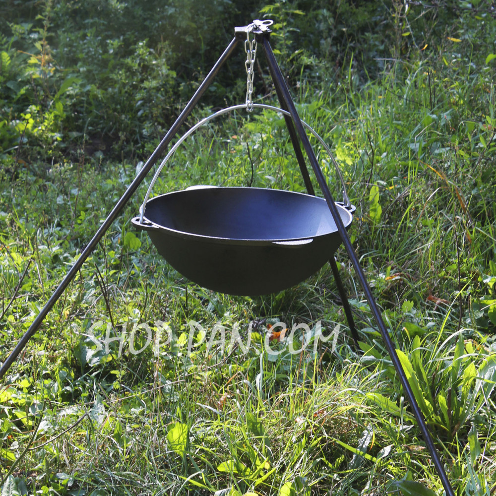 Казан татарский чугунный 15 л с треногой на разборных ножка 2425822825