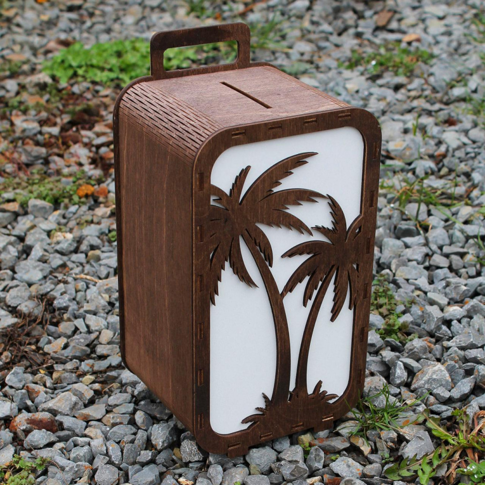 Скарбничка-валіза, Дерев'яна скарбничка для грошей /2 2425829586