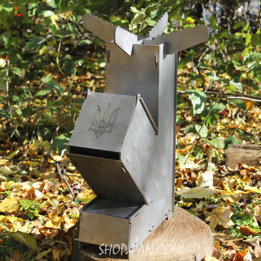 Турбо піч із неіржавкої сталі для кемпінгу середня 3 мм 2425824721