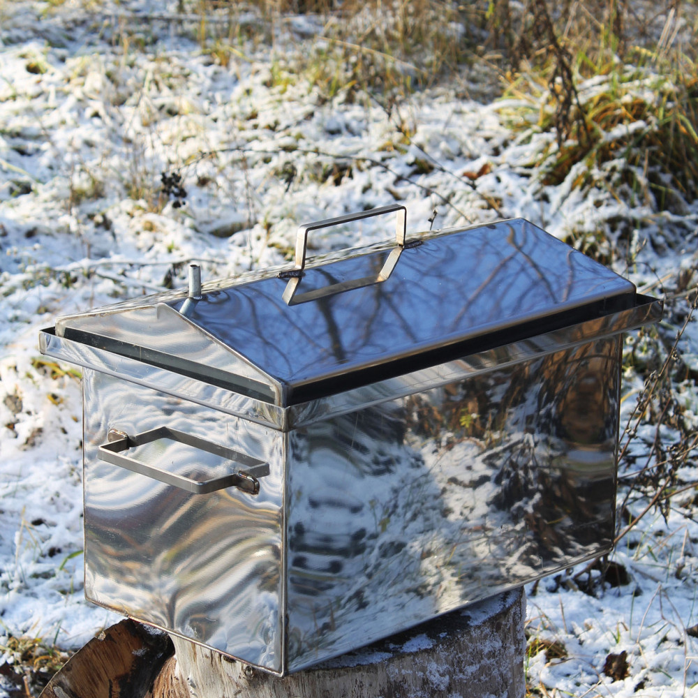 Коптильня гарячого копчення з неіржавкої сталі 305х550х280 1.5 мм 2425824774