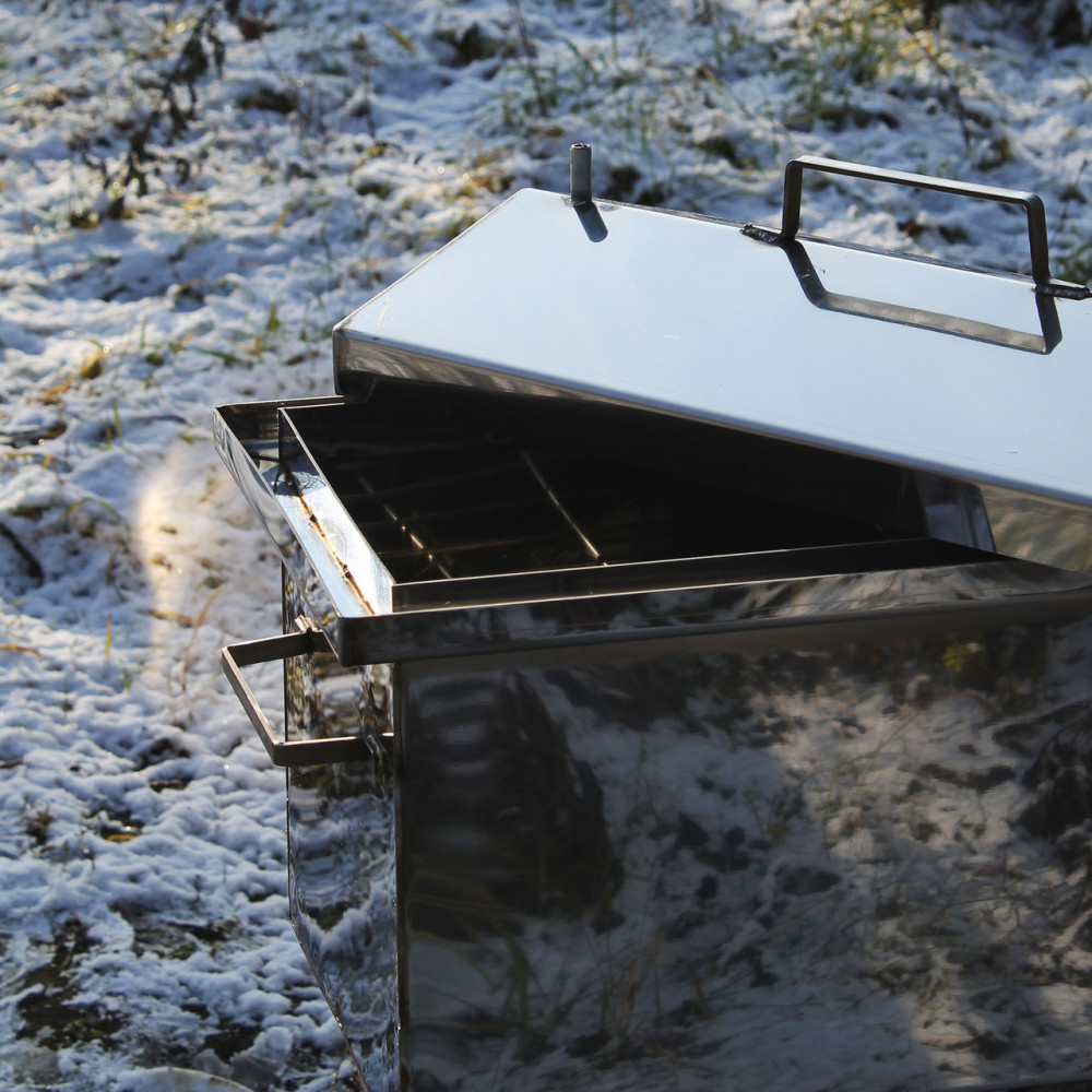 Коптильня гарячого копчення з неіржавкої сталі 305х550х280 1.5 мм 2425824774