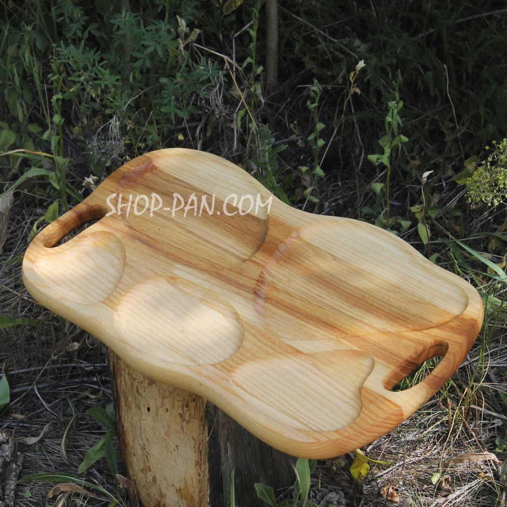 Кухонна дошка для подачі страв 30x50 см, прямокутна, на 5 секцій, двостороння 2527526713