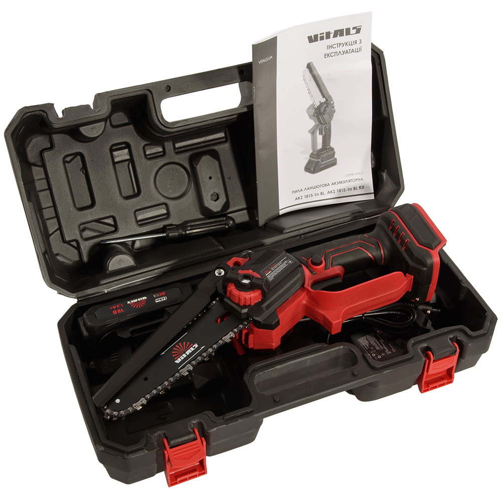 Пила ланцюгова акумуляторна Vitals AKZ 1815-1n BL Kit 000242177