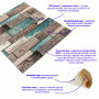 Декоративная 3D панель самоклейка 700x700x6мм Синее дерево (088) SW-00000275 SW-00000275