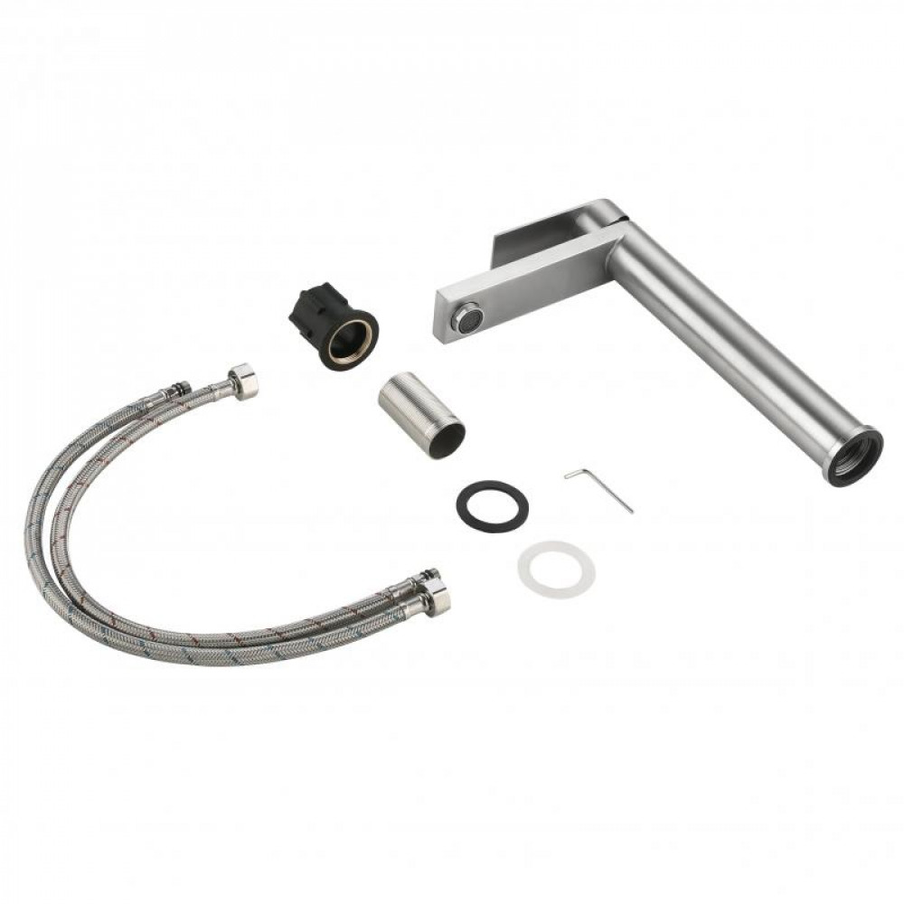 Змішувач для раковини високий Lidz Nexus 001FH (k35) LDNEX001FHNKS49185 Nickel SD00055309