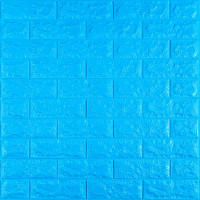 3D панель самоклеющаяся 700x770x7мм кирпич Синий (003-7) SW-00000060