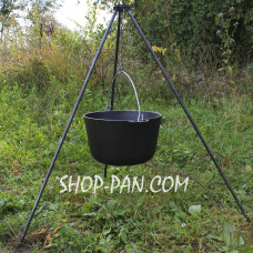 Казан чавунний Похідний 10 л із триногою на розбірних ніжка