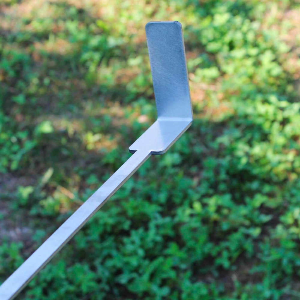 Кочерга з нержавійки 3 мм для сковороди і мангала з гравіюванням 2425829427