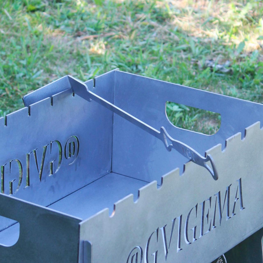 Кочерга з нержавійки 3 мм для сковороди і мангала з гравіюванням 2425829427