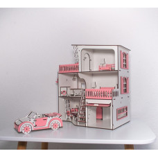 Будиночок із гаражем і машинка в комплекті