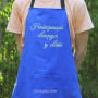 Фартук синий (саржа) с вашим принтом - Лучший сушкуи в мире 2425824602
