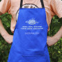 Фартух синій (саржа) з вашим принтом - Жарит шашлычок 2425824603