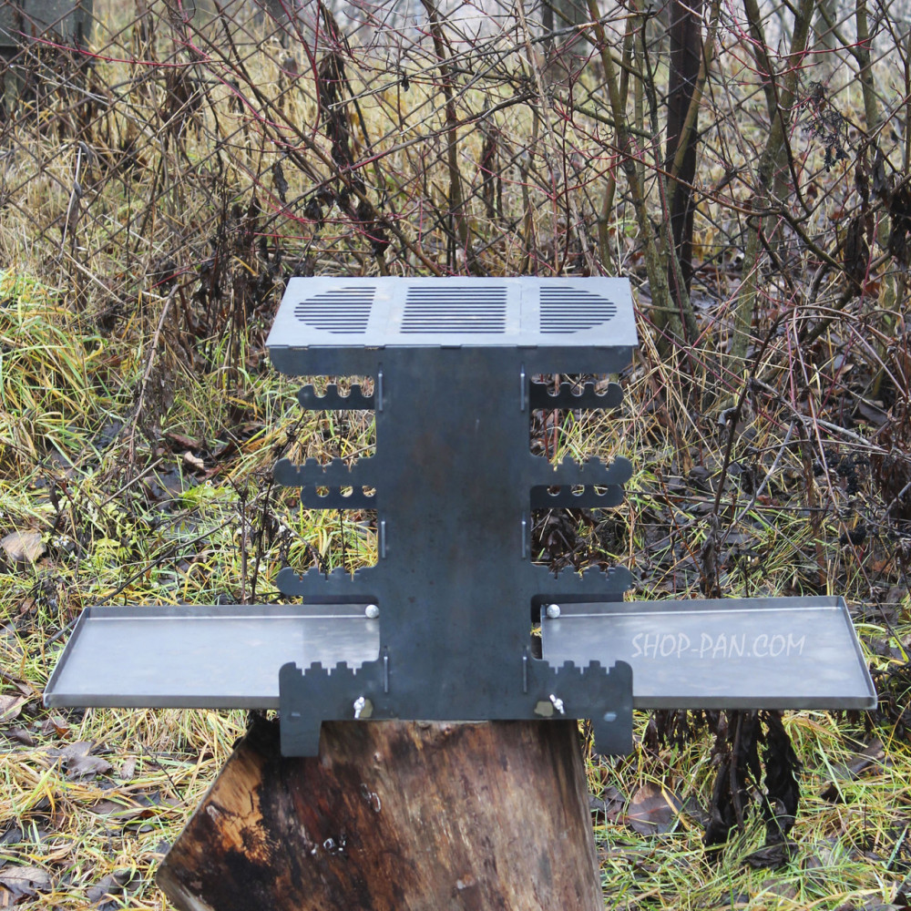 Мангал с раскладным поддоном вертикальный разборной эко мангал 2425825591