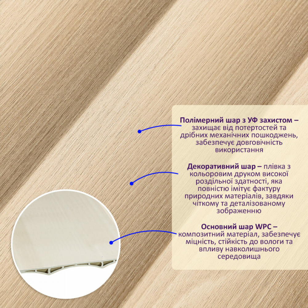 Рейка декоративная WPC стеновая 205х14х2900мм SW-00003016 SW-00003016