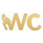 Зеркальный декор акриловый самоклеющийся WC золото, 3шт (D) SW-00002525 SW-00002525