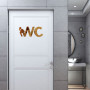 Зеркальный декор акриловый самоклеющийся WC золото, 3шт (D) SW-00002525 SW-00002525