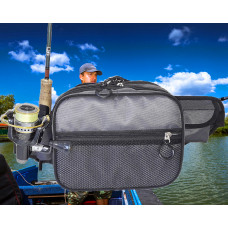 Сумка спінінгіста поясна + плече, посилена, непромокальна для риболовлі