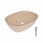 Раковина накладная Qtap Cardinal 500х380х140 мм, Beige, прямоугольная, с донным клапаном QTCAR188SB49825 SD00055949