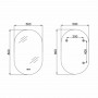 Дзеркало Qtap Scorpio (SC1) з LED-підсвічуванням Touch, з антизапотіванням, з димером, рег. темп. кольору (3000-6500K) Black QTSC500800 SD00055400