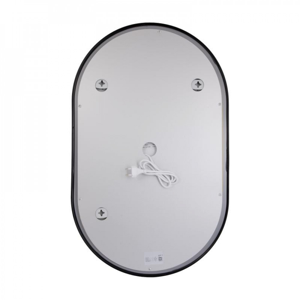 Дзеркало Qtap Scorpio (SC1) з LED-підсвічуванням Touch, з антизапотіванням, з димером, рег. темп. кольору (3000-6500K) Black QTSC500800 SD00055400