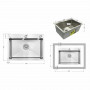 Мийка для кухні інтегрована Lidz Handmade H5843 Brushed Steel 3,0/1,0 мм LDH5843BRU49442 SD00055566