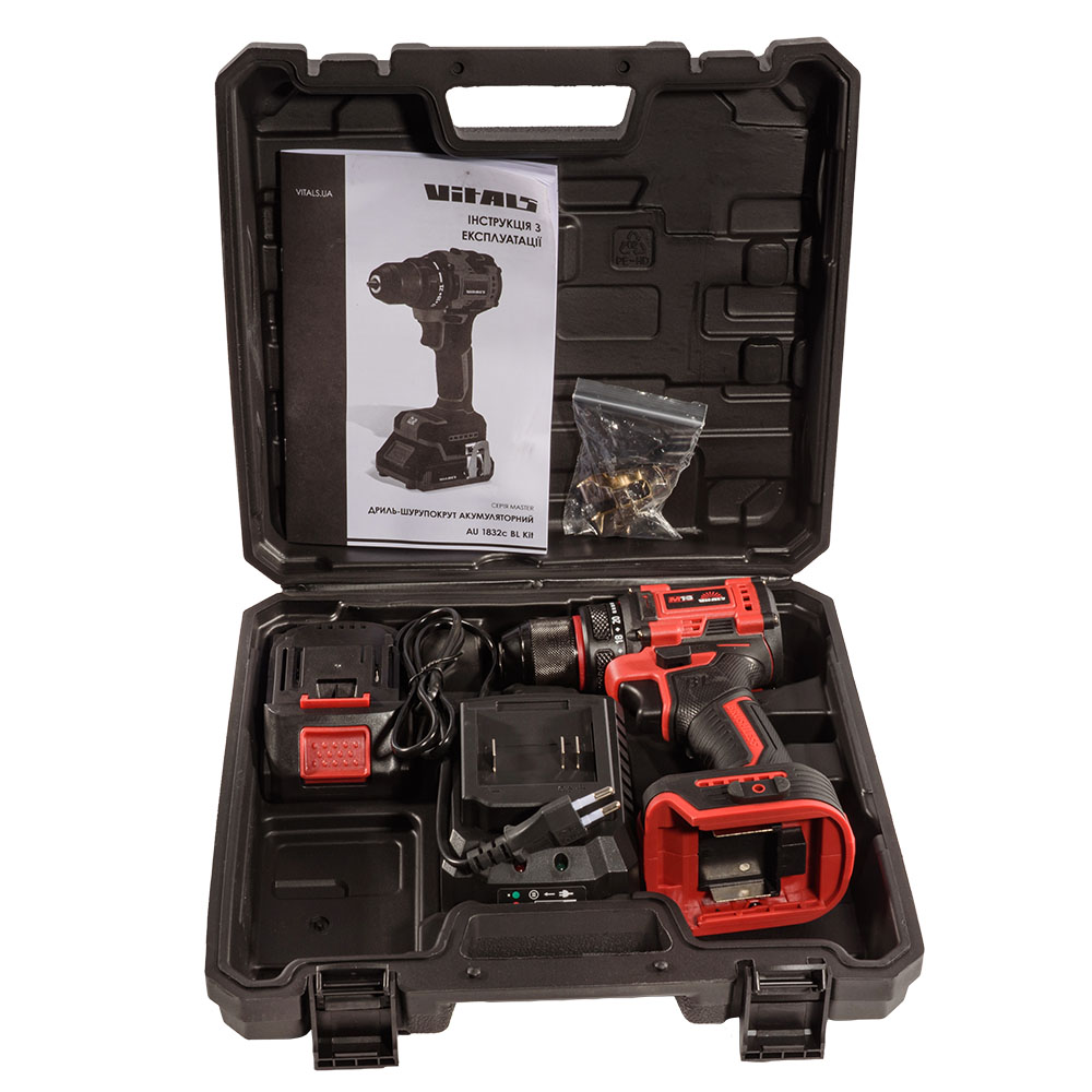 Дриль-шуруповерт акумуляторний Vitals Master AU 1832c BL Kit 000235330