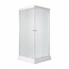 Душовий бокс Lidz Kubis SB90x90.SAT.LOW.FR, скло Frost 4 мм