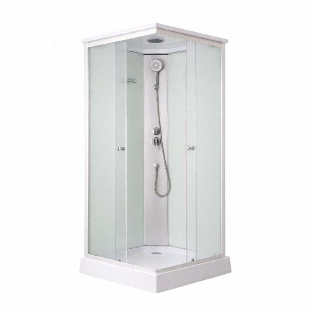 Душовий бокс Lidz Kubis SB90x90.SAT.LOW.FR, скло Frost 4 мм SD00055513