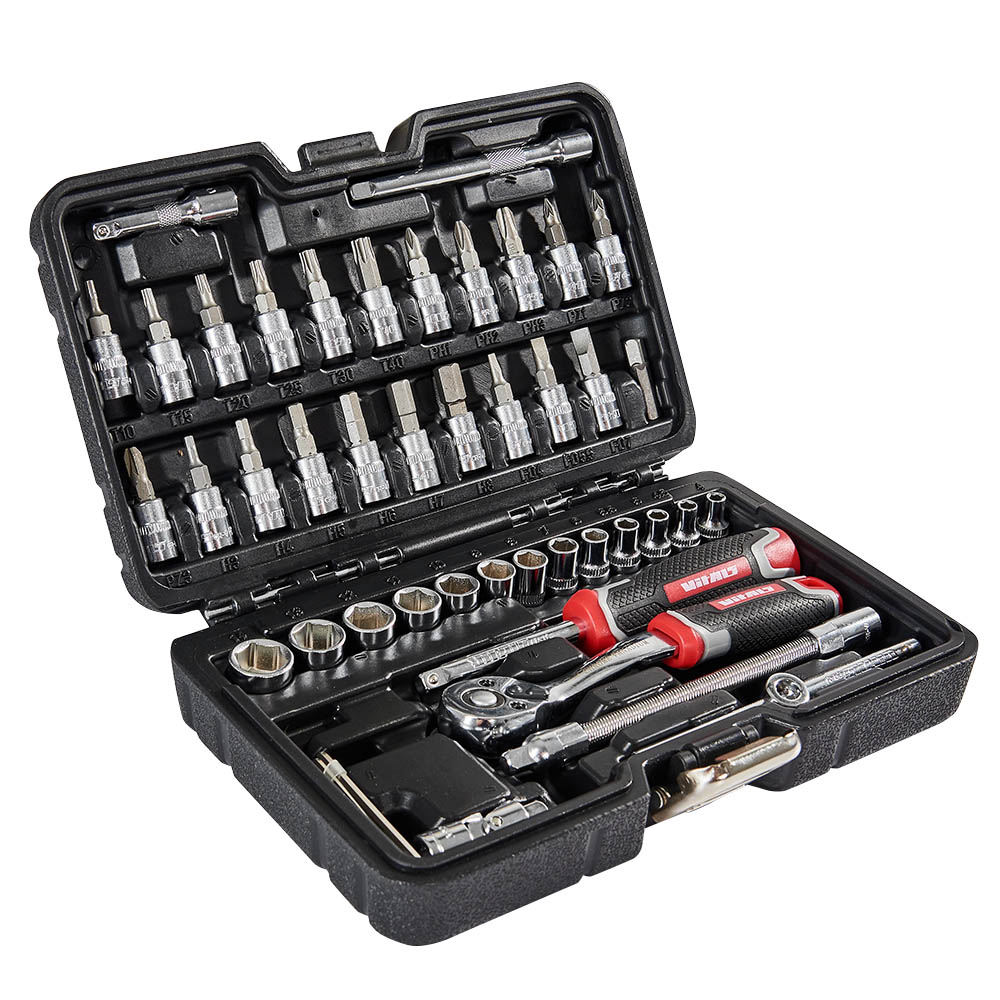 Набір головок торцевих з тріскачкою 1/4″ 46 предметів Vitals Master 000186167