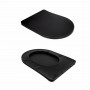 Унітаз підвісний Qtap Taurus Ultra Quiet 515×360×350 мм, Matt Black, з сидінням Slim Duroplast / Soft-close / Quick Release QTTAU28BLM50504 SD00056628