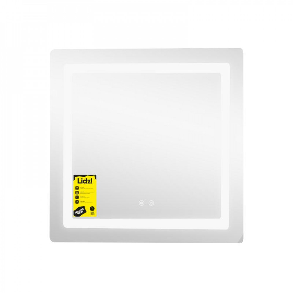 Дзеркало Lidz Kubis (KU2) 700х700 з LED-підсвічуванням Touch, з антизапотіванням, з димером, рег. яскравості LDKU70070049288 SD00055412