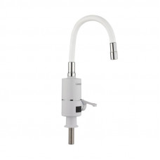 Проточний кран-водонагрівач з гнучким виливом для кухні  Lidz Warm 065  LDWAR065WHI49097 White/White