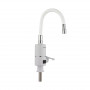 Проточний кран-водонагрівач з гнучким виливом для кухні Lidz Warm 065 LDWAR065WHI49097 White/White SD00055221
