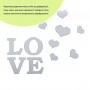 Зеркальный декор акриловый самоклеющийся Love серебро,11шт (D) SW-00002495 SW-00002495