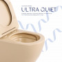 Унітаз підвісний Qtap Robin Ultra Quiet 520×365×340 мм, Beige, з сидінням Slim Duroplast / Soft-close / Quick Release QTROB26SB48997 SD00055121