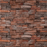 Самоклеящаяся декоративная 3D панель 700x770x5мм Красный кирпич песчаник (058) SW-00000177