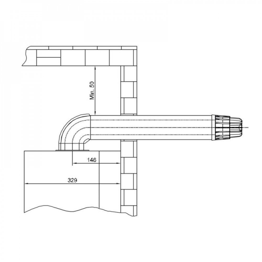 Комплект для коаксійного димаря Airfel Standart 1000 мм SD00005377