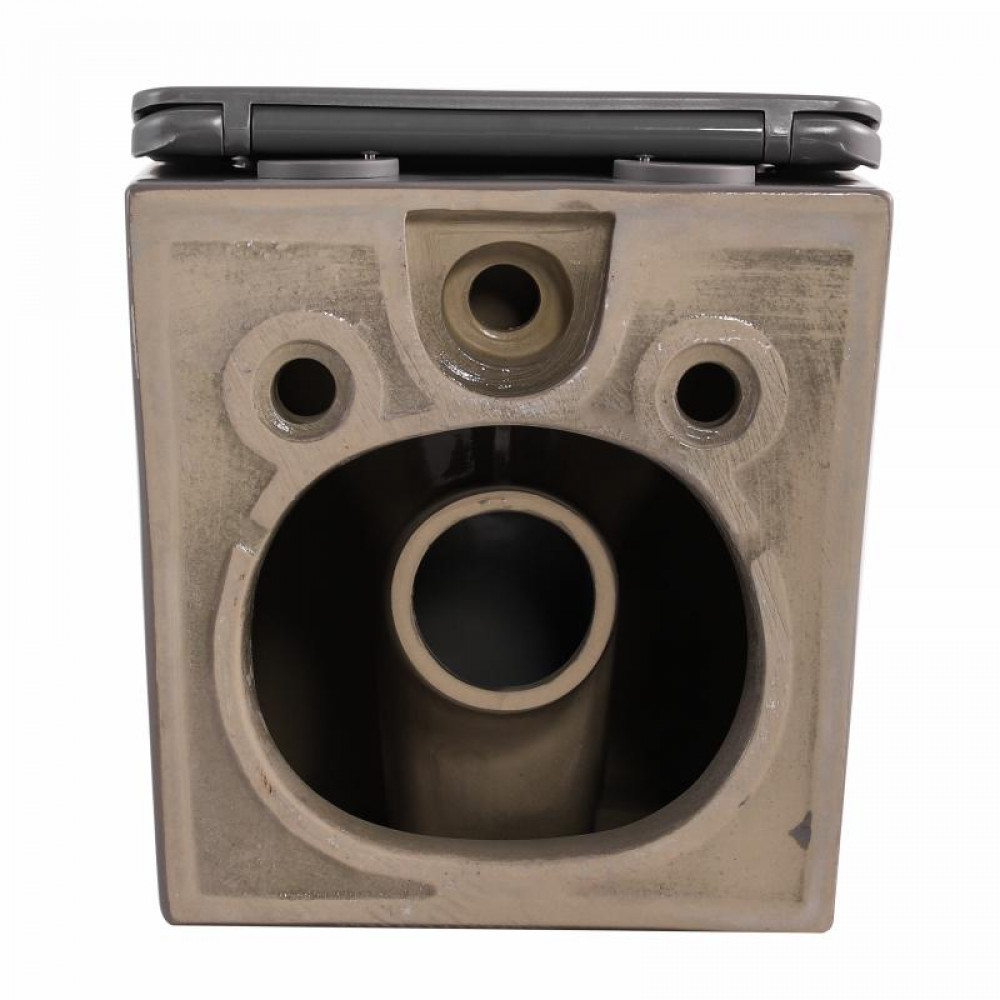 Унітаз підвісний Qtap Tern Ultra Quiet 520×345×325 мм, Stone grey, з сидінням Slim Duroplast / Soft-close / Quick Release QTTER26SG49000 SD00055124